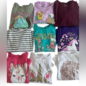 Bundle of 9 Girls’ Graphic Tees (The Children’s Place, Size 7/8) some nwt